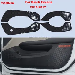 TOMMIA для Buick Excelle 2015-2018 внутри автомобиля дверные царапин покрытие защита от удар колодки углеродного волокна наклейки 4 шт