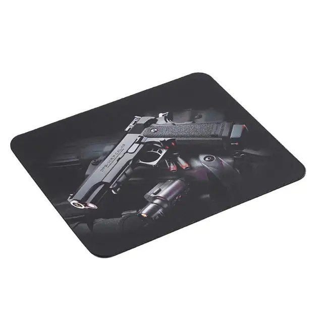 24x20cm Gun Pattern Anti Slip Laptop PC Mice Pad Mat Mousepad For Optical Laser Mouse