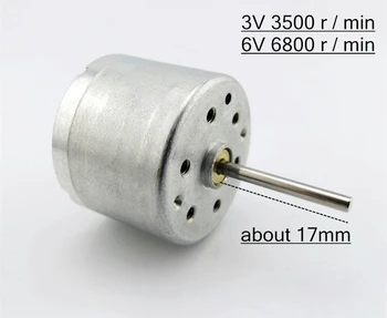 

2PCS 310 Long axis micromotor Solar DC Low voltage motor 17mm shaft,3V 3500RPM