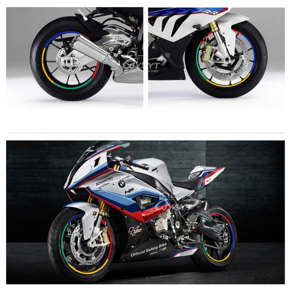

16Pcs Motocycle 17/18 inch Motocross KTM Sticker kit Moto Sticker Decoration Accessories Wheel Rims Stickers For Harley Suzuki