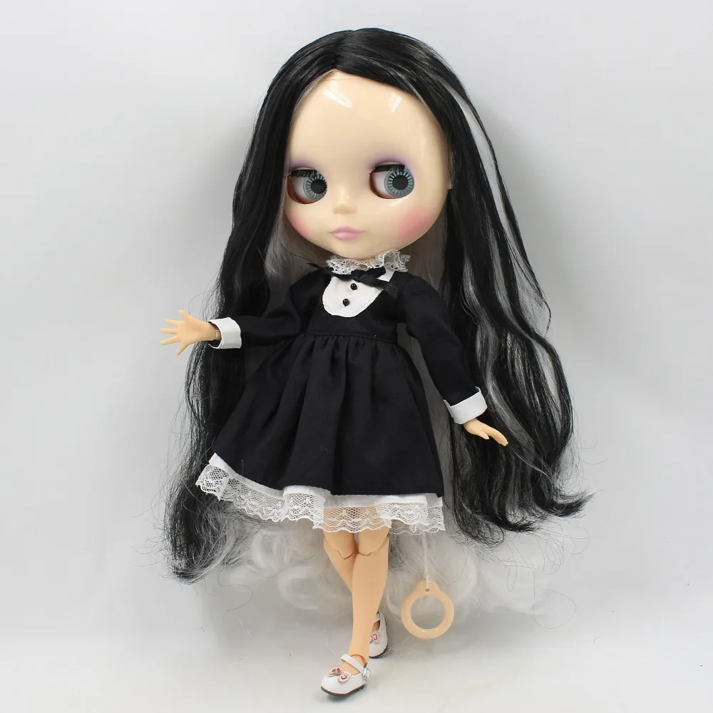 Фабрика blyth кукла BL136/9601 белый микс черные волосы 1/6 игрушка подарок