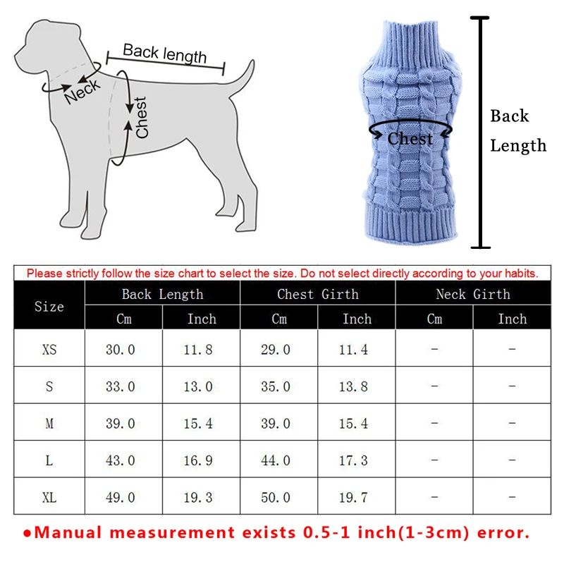 Классический свитер для собак, зимняя теплая одежда для домашних животных, для маленьких собак, чихуахуа, мопса, свитера, пальто для щенка кошки, куртка, джемперы для собак, одежда для домашних животных