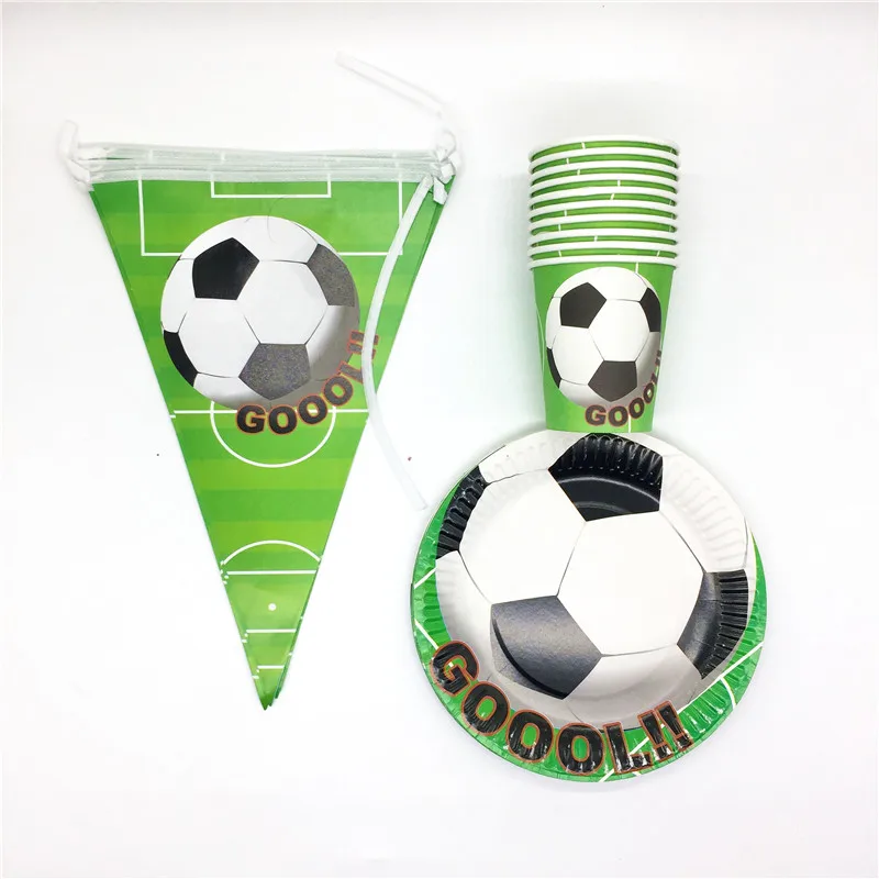 

60pcs Children Birthday Party 20 People Girl Boy Football Birthday Theme Party Supplies Baby Birthday Party Package