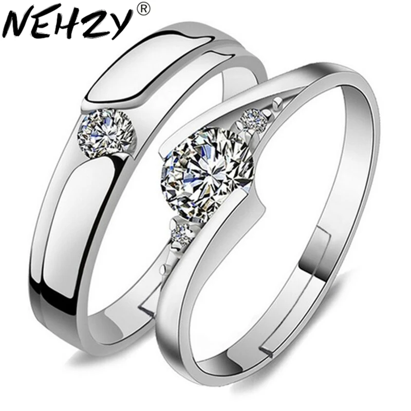 NEHZY Ultra-flash crystal couple ring tenderness ring fashion jewelry ring to send his girlfriend to send his wife