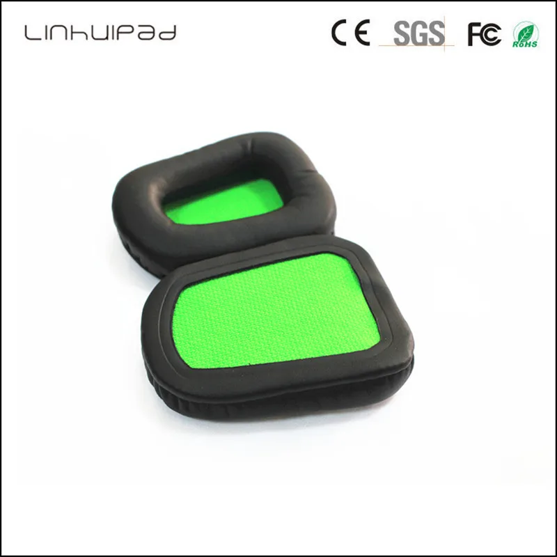 Linhuipad 2Pcs Pairs Replace Ear Pads Cushions Ear Cups Cover Soft Leather Repair Parts for Kraken Electra Tiamat 7 1 headphones