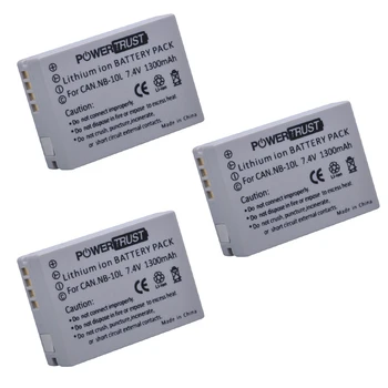 

3Pcs 1300mAh NB-10L NB 10L NB10L Digital Camera Battery for Canon G1X G15 G16 SX40HS SX50HS SX60HS SX40 SX50 SX60 HS