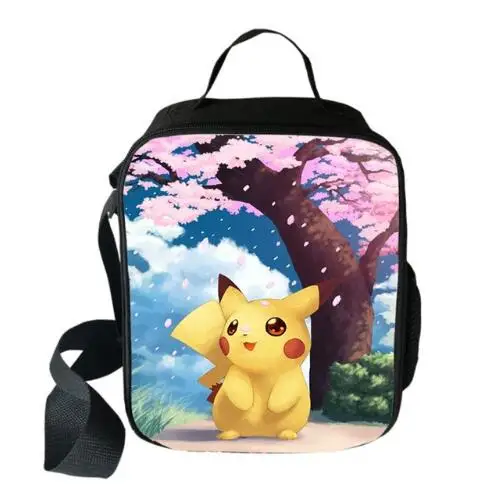 Pokemon Haunter Eevee сумка-холодильник с героями мультфильмов для девочек, портативные термо-пищевые сумки для пикника для школьников, для мальчиков, сумка для обедов Tote - Color: photo color