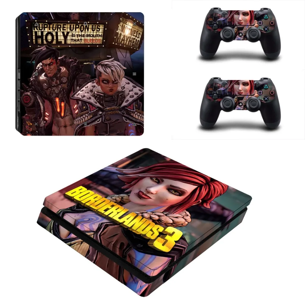 

Borderlands 3 PS4 Slim Skin Sticker Decal Vinyl for Sony Playstation 4 Console and 2 Controllers PS4 Slim Skin Sticker