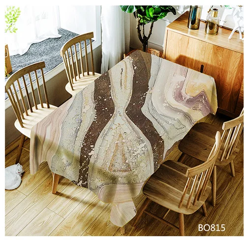 Креативная картина маслом, стильная Декоративная скатерть, водонепроницаемая, плотная, прямоугольная, для свадьбы, дома, обеденного стола, покрытие чайной скатерти - Цвет: 815