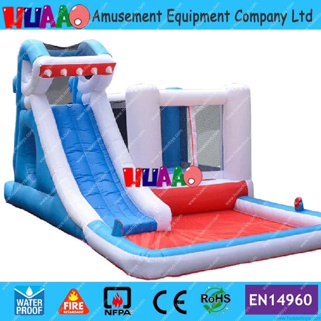 Cheap Cheap Inflatable Shark Slide with Bounce House Castle for Sale,Shark Inflatable Slide(free blower+repair kit)