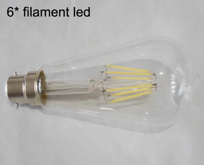 2 pack Edison retro bombillas 6 W led bombillas de vidrio 650LM ST64 ST19 LED lámparas vintage B22 bayoneta COB led bombilla de filamento bombilla led 2 pack Edison retro bombillas 6 W led bombillas de vidrio 650LM ST64 ST19 LED lámparas vintage B22 bayoneta COB led bombilla de filamento bombilla led