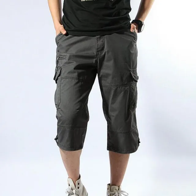 Outdoor Mens Tactical Camping Hiking Shorts Cotton Big Pockets Loose