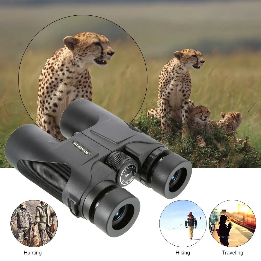 Visionking 10X42 Magnification Outdoor Camping Hunting Roof Binocular Telescope Spotting Scope For Travelling Hunting Birding
