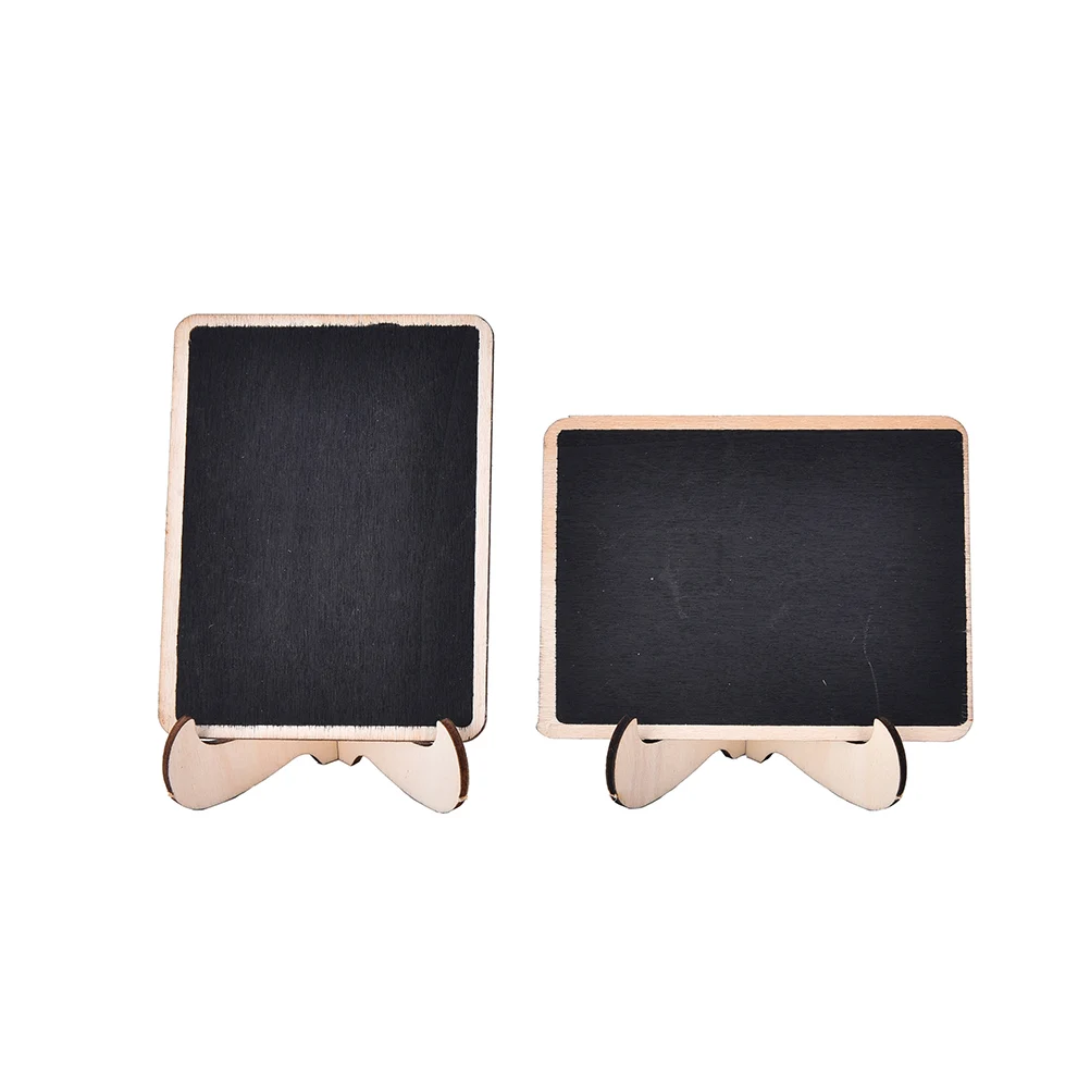 

Mini Blackboard Wooden Rectangle Shape Board Wedding Party Table Decor Small Chalkboard Message Notice Number Tag