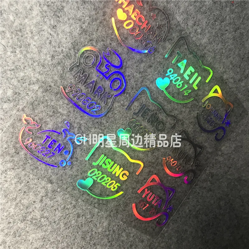Nct Hologram Sticker Fans Support Unique Laser Decals Haechan