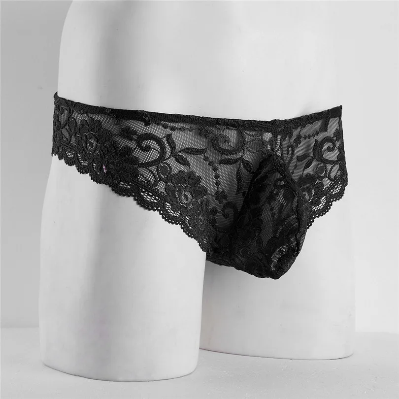 hosiery socks Sissy Lace Floral Sexy Panties Mens Briefs Gay Underwear Bulge Pouch Underpants Low Rise Briefs Sissy Lingerie for Man Nightwear c strings underwear
