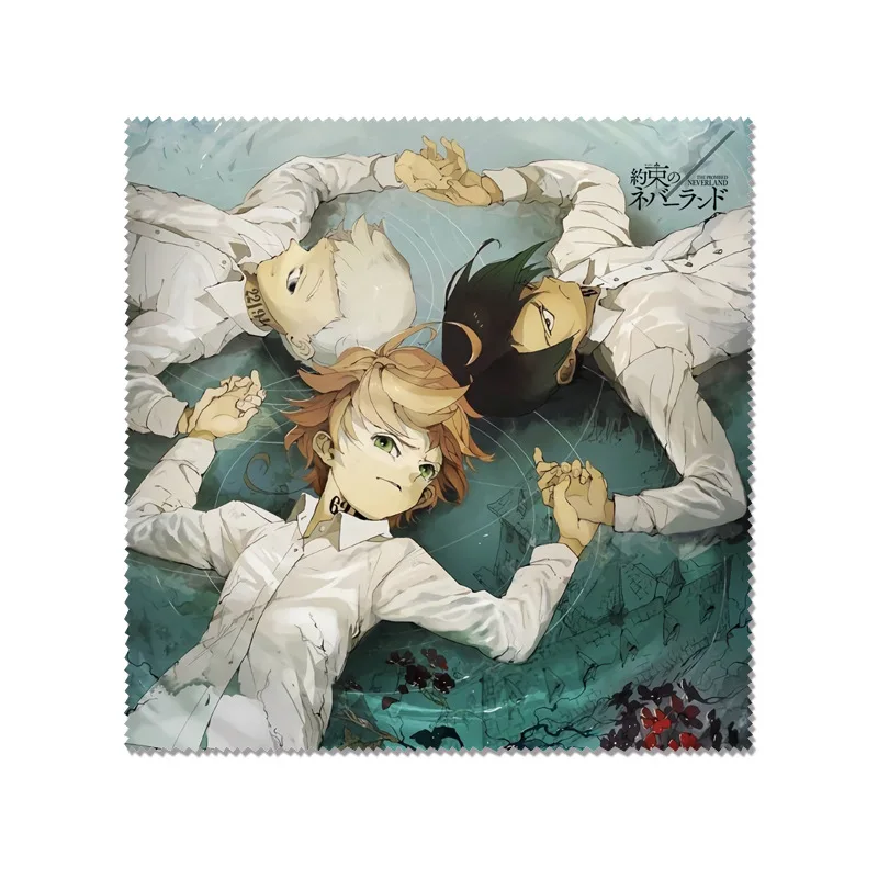 

The Promised Neverland Anime Glasses Cleaner 150mm*150mm Microfiber Glasses Cleaning Cloth For Lens Phone Screen Cleaning Wipes