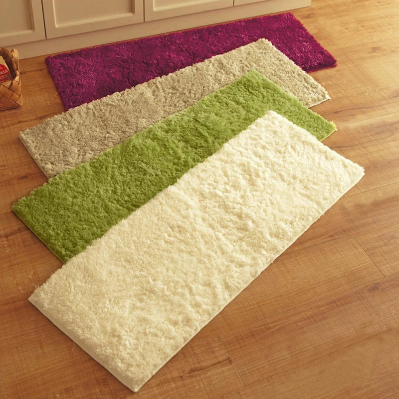 EHOMEBUY зеленый ковер плюшевые длинные абсорбирующие ковры кухня ванная комната ковры зеленые современные модные удобные мягкие машинная стирка