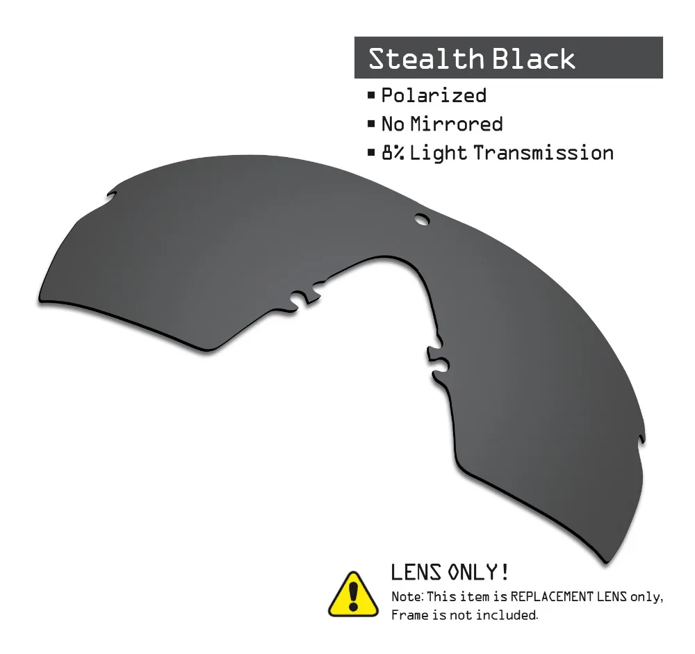 SmartVLT 2 Pieces Polarized Sunglasses Replacement Lenses for Oakley Si M Frame 2.0 Stealth Black and Fire Red