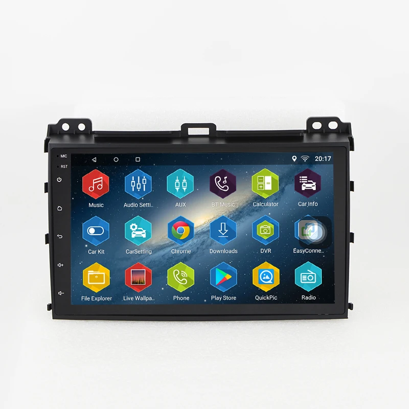 Perfect 9 inch Android 7.0.0 Quad Core Car Radio GPS Navigation Player For Toyota Land Cruiser Prado 120 Head Unit Multimedia NAVI 0