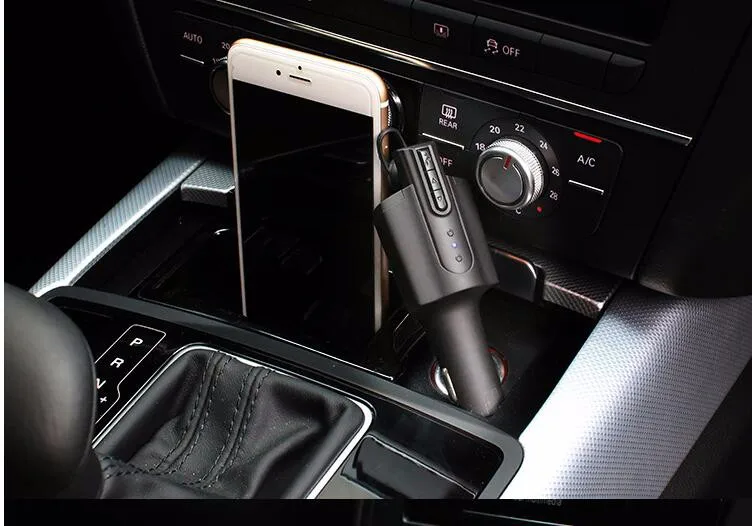 ZWET автомобильная зарядка и Bluetooth гарнитура Автомобильный плеер двойной USB Сигарета отверстие зарядное устройство bluetooth громкой связи/черный/белый/золотой