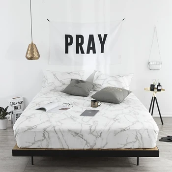 

White Grey Fitted Sheet Bed Sheet With Elastic Russian size 120/150/180/160x200cm Bed Linen Mattress Cover Twin Queen king size