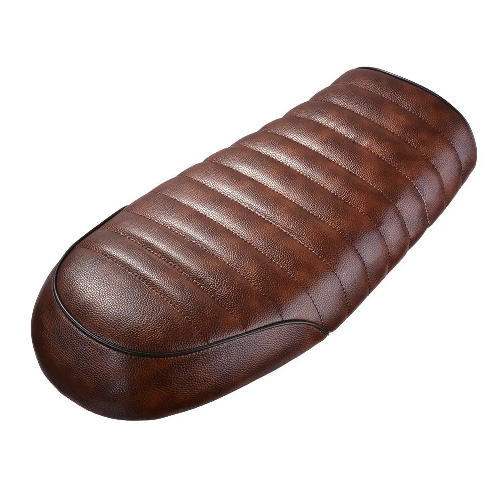 

Vintage Motorcycle Saddle Cafe Racer Retro Cushion Flat Seat for Honda CN CB CG125 Suzuki GS YAMAHA Brown DY181