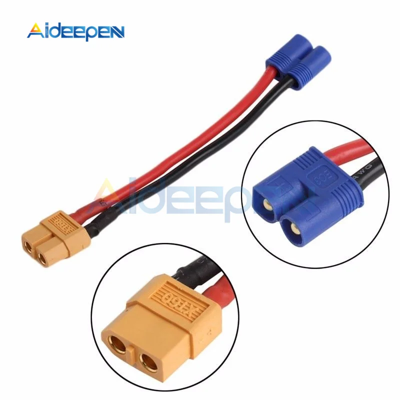 Connecteurs XT60 mâle et femelle pour batterie RC Lipo, emballés sous blister, prêts à l'emploi.