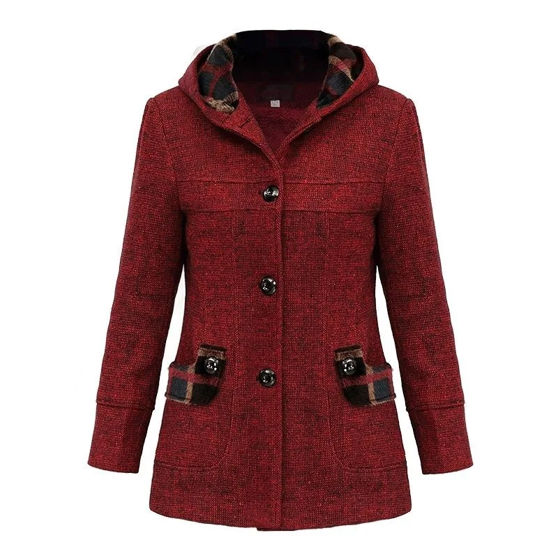 Ceny Vangull nowy Plus rozmiar 5XL płaszcz damski zimowe futro ciepła odzież wierzchnia w średnim wieku płaszcz na co dzień pluszowy Linner grube płaszcze z wełny dla mamy