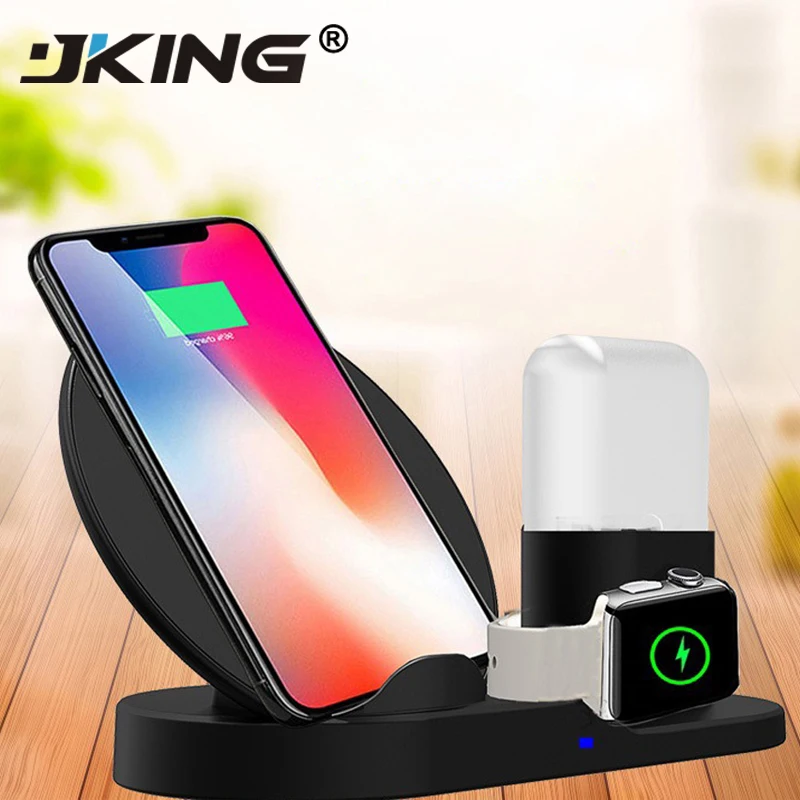 10W Fast Qi Wireless Charger 3 in 1 For iPhone XS Max XR X 8 Plus For