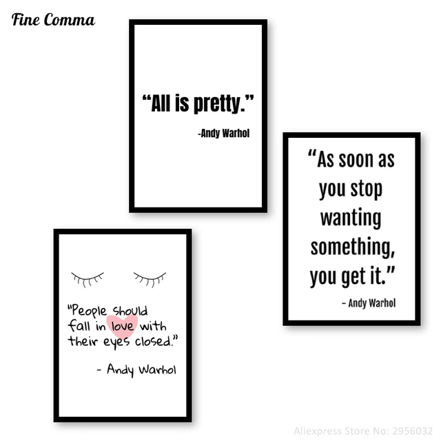 Andy Warhol Quotes Brilliant Andy Warhol Quotes Saying Black White Wall Art Canvas Print Giclee Andy Warhol Quotes Fascinating Andy Warhol Quotes Saying Black White Wall Art Canvas Print Giclee