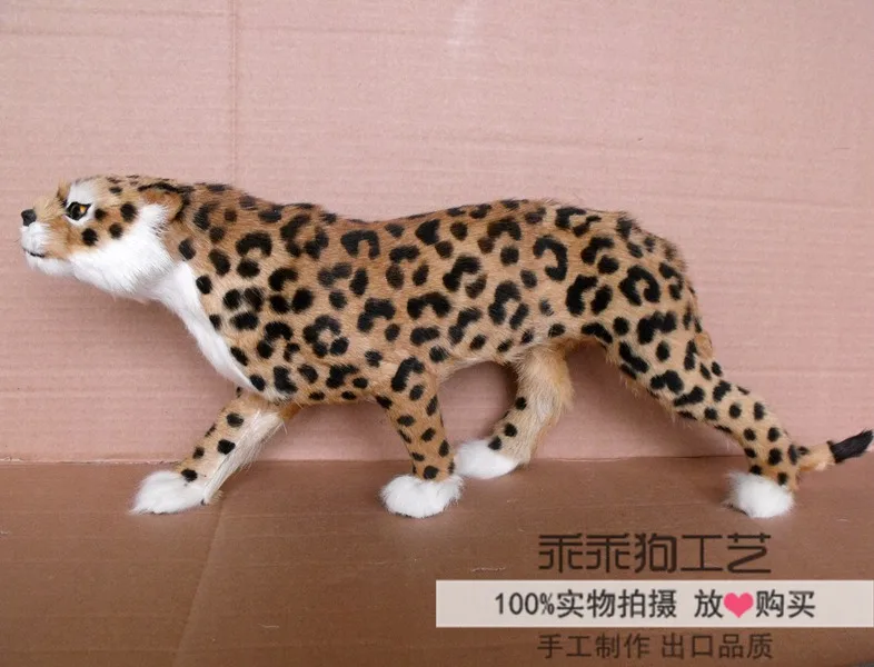 

simulation cute leopard 55x10x19cm model polyethylene&furs leopard model home decoration props ,model gift d856