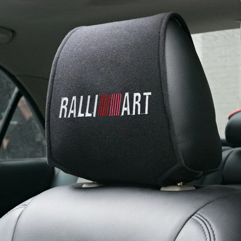 

1PCS Hot car headrest neck rest cover fit for Mitsubishi Lancer 10 RalliArt asx lancer outlander pajero Accessories Car Styling