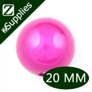 

0.5kg/lot Fuchsia Round Loose Acrylic Miracle Beads, Acrylic Perle Magique Beads 20mm
