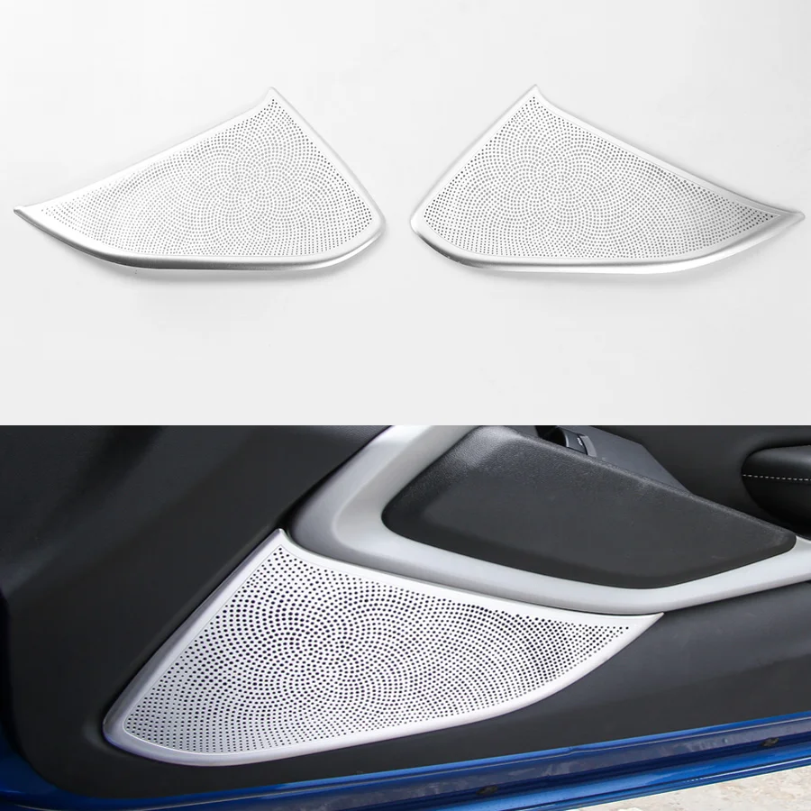 2Pcs/set Car Door Speaker Decal Cover Trim Styling Sticker For