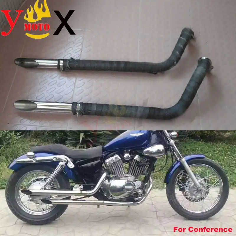 Cruiser Motorcycle Modified Exhaust Pipes Muffler Silencers System W