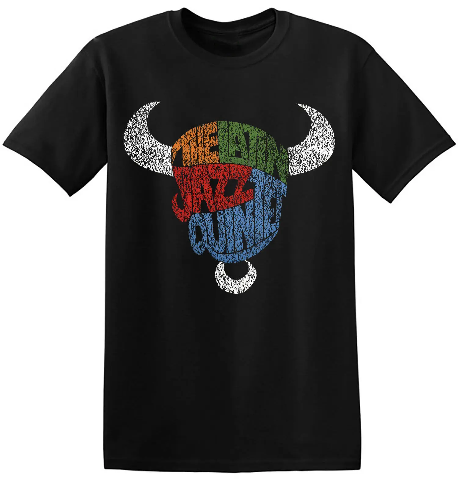 

Cool Retro Latin Jazz Music T Shirt New Black Graphic Print Band Tee 4-A-163 Print T-Shirts Men