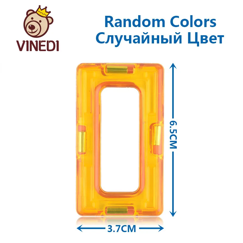 VINEDI большой размер магнитные блоки Магнитный конструктор Набор конструкторов модель и строительные игрушки магниты Развивающие игрушки для детей - Цвет: Темно-серый