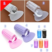 9 цветов новый прозрачный желе DIY ногтей искусство штамп скребок передачи Маникюрный Инструмент 2,8 см(China)