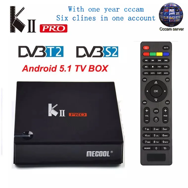 

KII PRO DVB-S2 DVB-T2 S905d Android 7.1 TV Box Quad Core 2GB 16GB K2 pro DVB T2 S2 4K Media player NEWCAMD Dual Wifi BT4.0 K2PRO