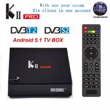 KII PRO DVB-S2 DVB-T2 S905d Android 7.1 TV Box Quad Core 2GB 16GB K2 pro DVB T2 S2 4K Media player NEWCAMD Dual Wifi BT4.0 K2PRO