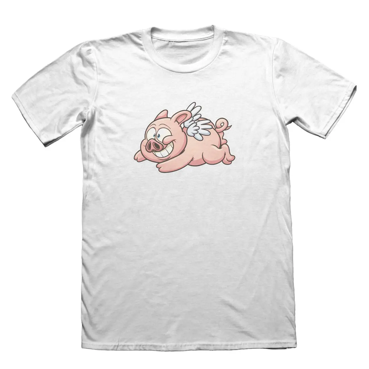 Flying Pig смешная шутка животного Футболка мужская смешной подарок #4197 | Мужская