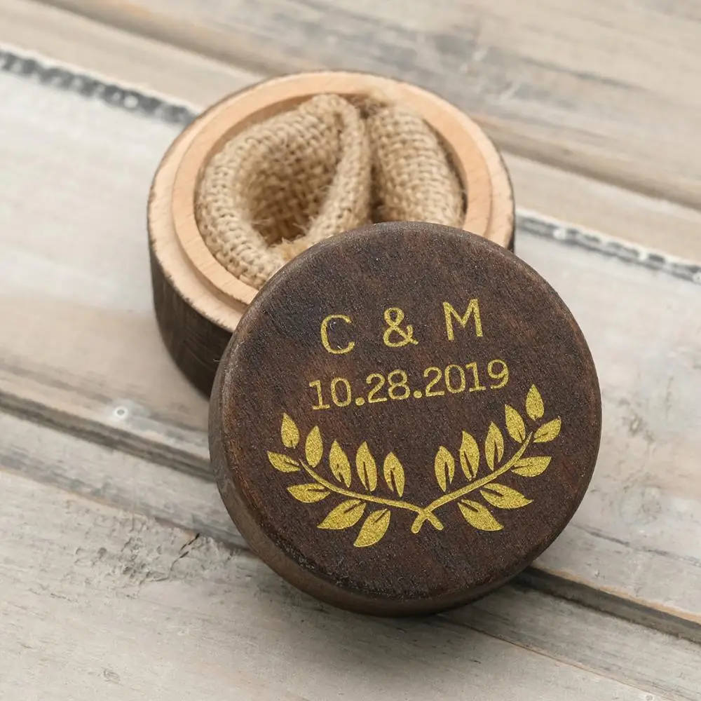 

Custom Wedding Ring Box, Personalized Ring Bearer, Personalized Rustic Wedding, Wooden Rings Holder, Custom Engagement Gift