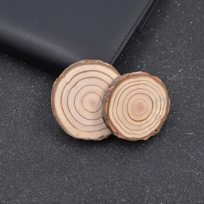 Natural Wooden Slice Cup Mat Coaster Tea Coffee Mug Drinks Round Holder Random