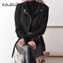 Горячая Распродажа искусственная кожа спандекс лоскутное молнии пальто для женщин с длинным рукавом Зимний Топ пальто Женская мода основной спандекс куртк