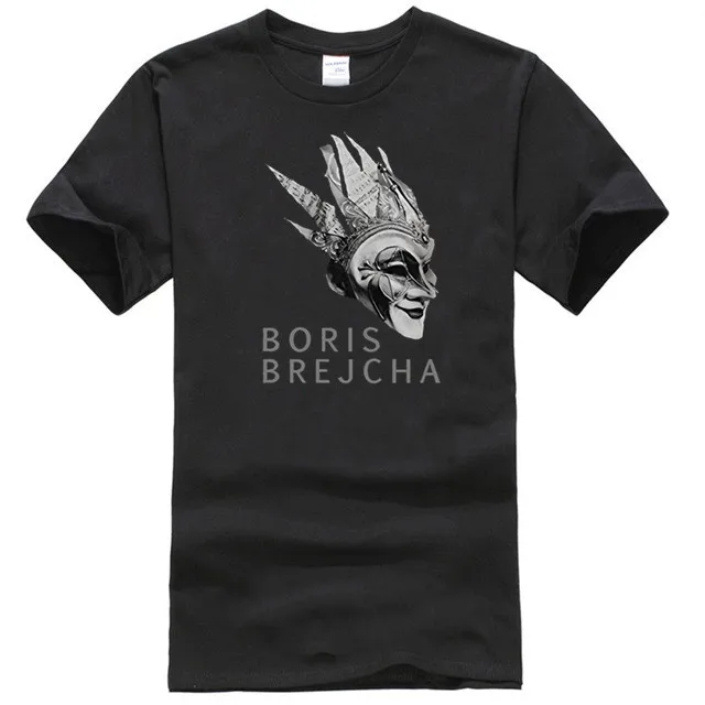 

Boris Brejcha Mask T-Shirt Dj High-tech Minimal Techno Music Men's Fashion Crew Neck Short Sleeves Cotton Tops Clothing, Black