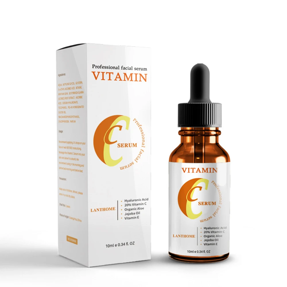 1 PC 10ml Vitamin C Liquid Serum Hyaluronic Acid Anti aging Moisture