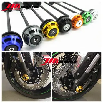 

Motorcycle CNC Aluminum Front Axle Slider Frame Sliders Anti Crash Protector For Kawasaki Z800 Z1000 7 Colors For Option