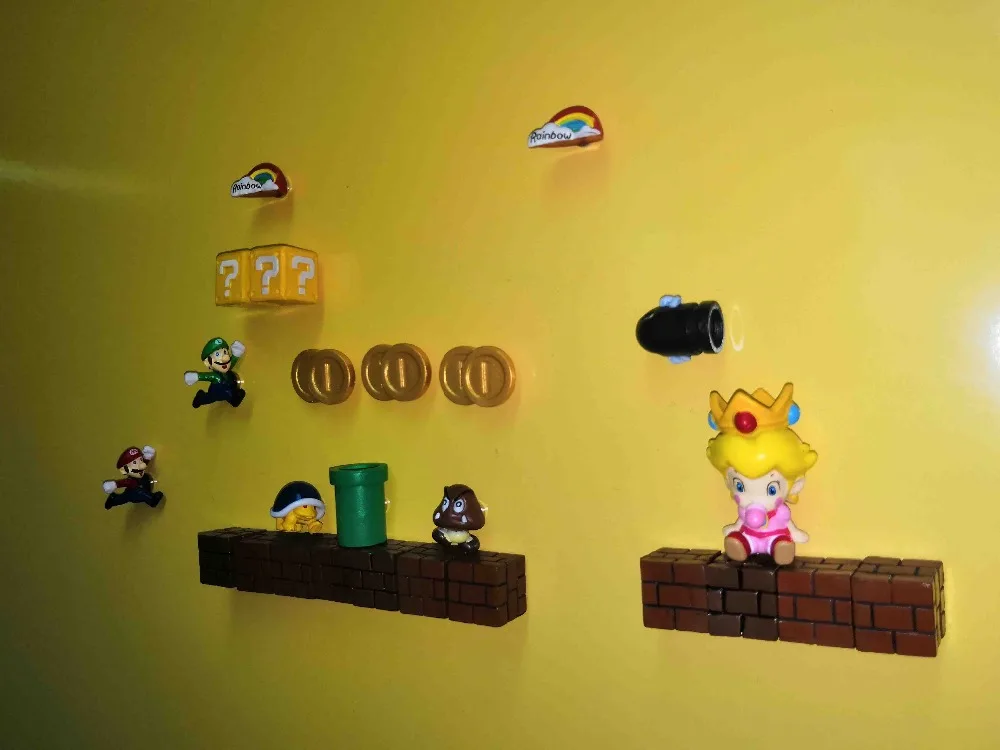Мульти комбинации 3D Super Mario Bros. Принцесса холодильник магниты на холодильник стикер сообщений забавные детские игрушки подарок на день рождения