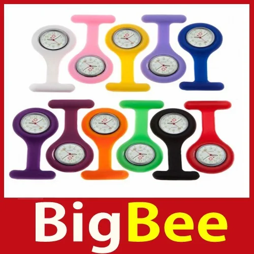 popular bigbee Cute Silicone Quartz Movement Nurse Brooch Fob Tunic Pocket Watch wholesale A new way of buying | Красота и здоровье